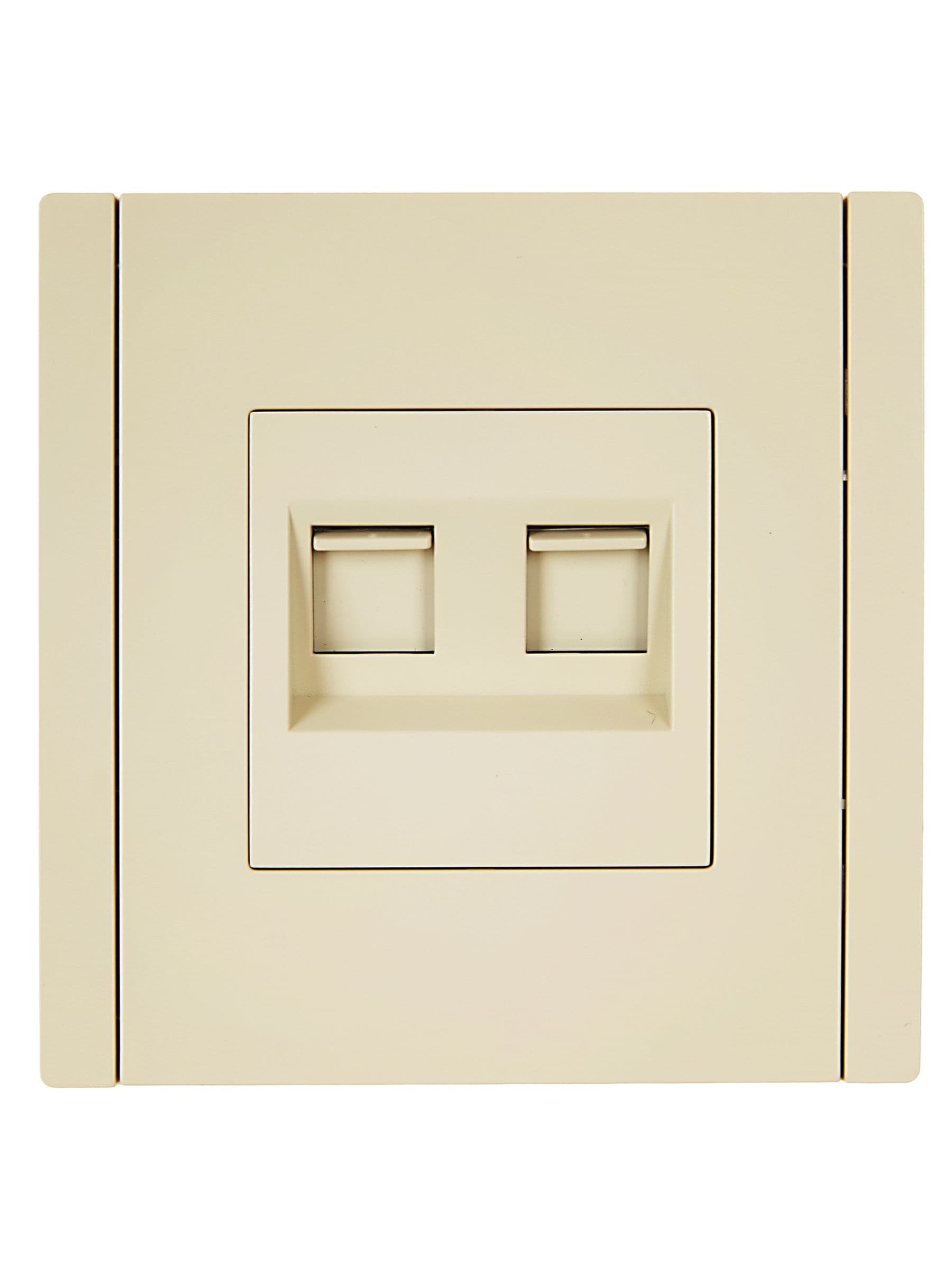 IEK FORTE&PIANO Ваниль Розетка комп. 2-ая RJ45 кат.6 FP434 — миниатюра 2