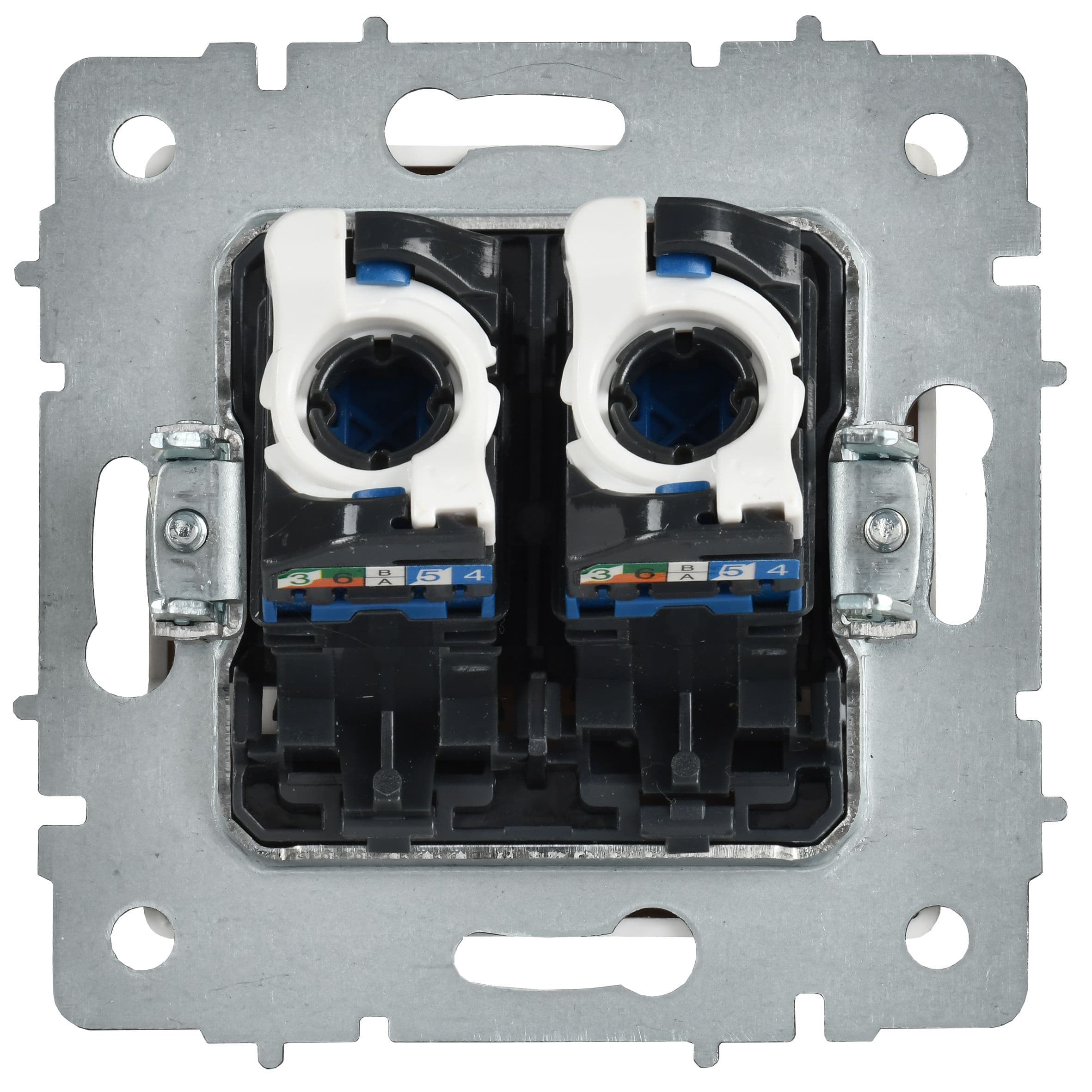 IEK BRITE Роз. комп. 2-ая RJ45 кат.6 РК11-2-БрАБ а/б — миниатюра 3