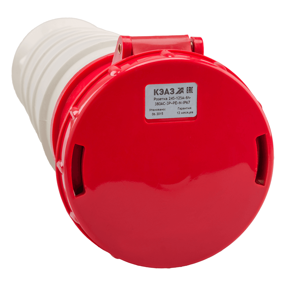 КЭАЗ Розетка кабельная 235-63А-6h-380AC-3P+PE+N-IP67