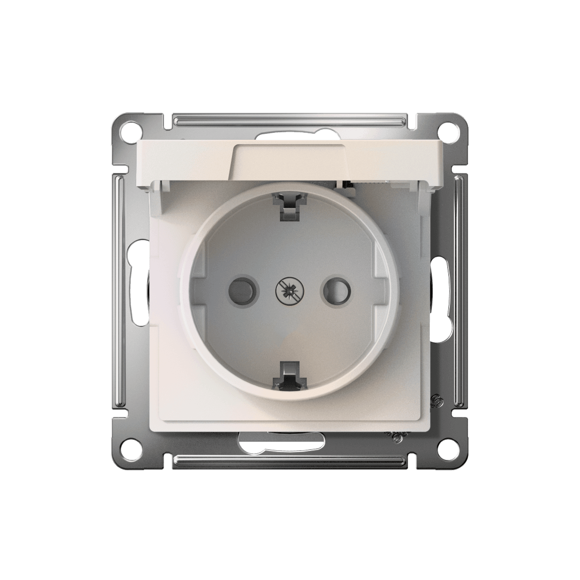 Systeme Electric AtlasDesign Жемчуг Розетка с заземл. со шторк. с крышкой, 16А, IP20,мех., быстрозажим. клем. — миниатюра 5