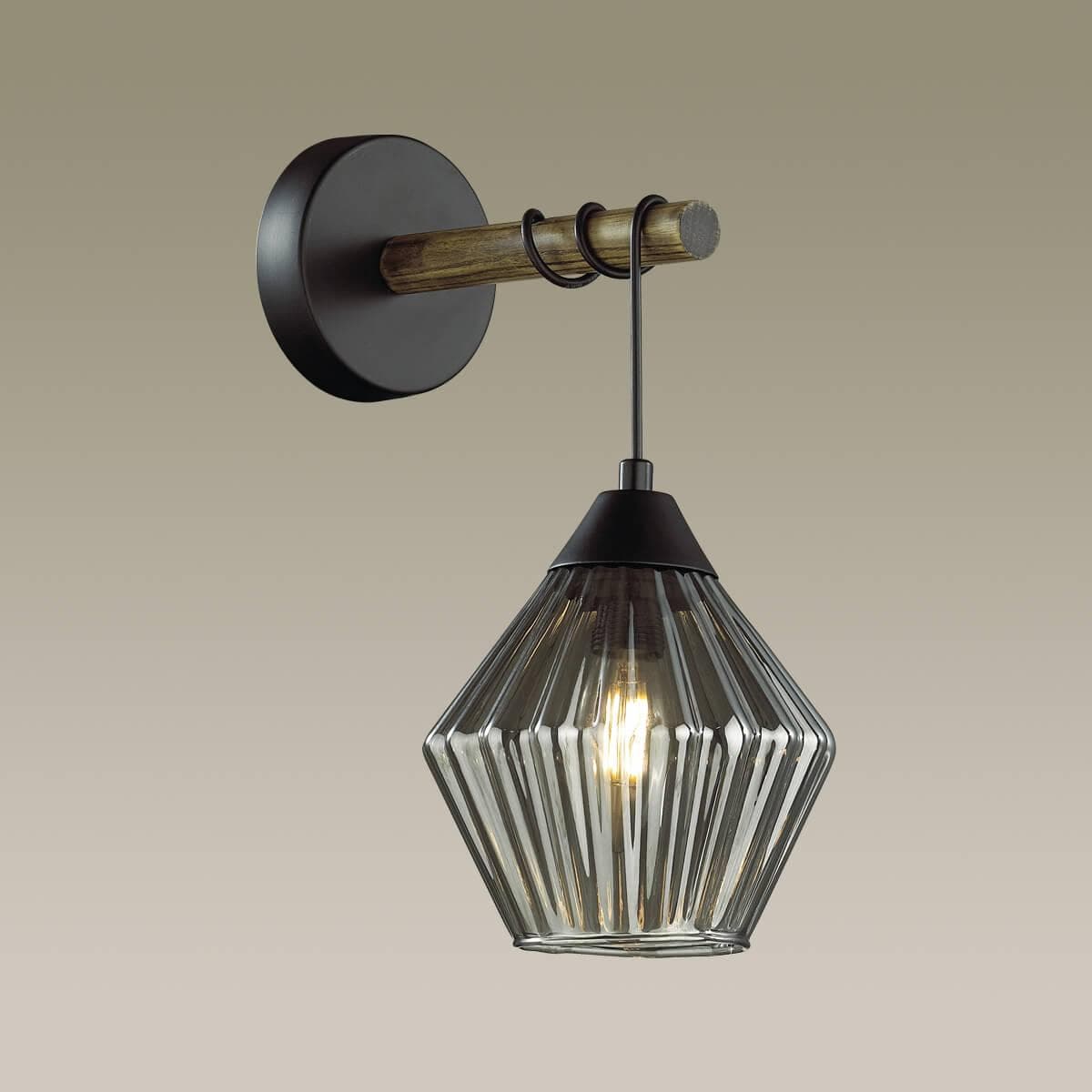Lumion 4564/1W COUNTY LN21 черный, дерево Бра E27 60W 220V JUSTINE — миниатюра 4