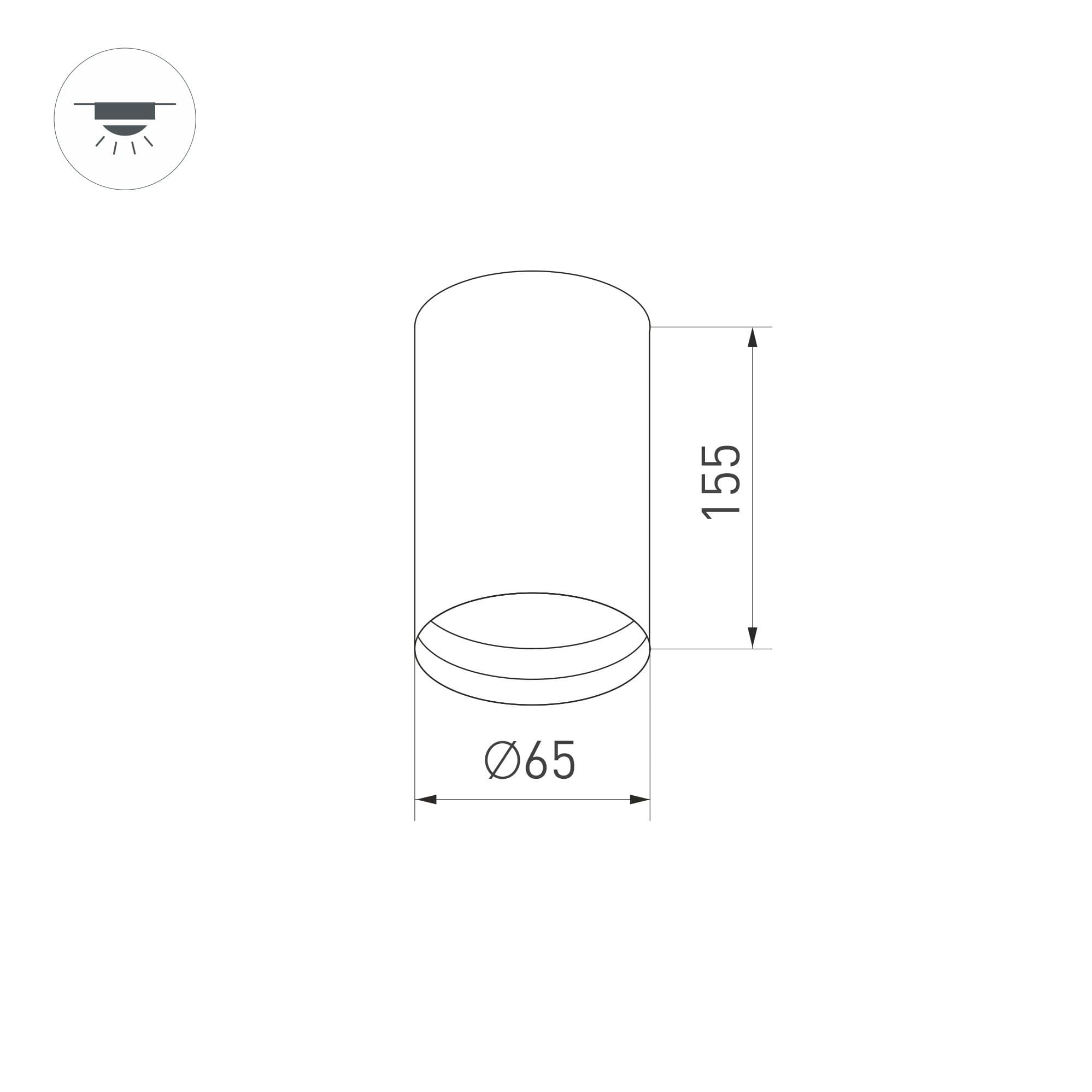 Arlight Корпус SP-POLO-SURFACE-R65 (BK, 1-3, 200mA) (IP20 Металл, 3 года) 024221(1) — миниатюра 5