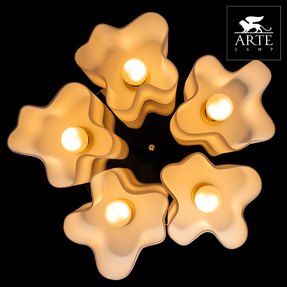 Arte Lamp Serenata Хром/Белый Светильник потолочный 5x40W 5xE27 A3479PL-5CC — миниатюра 4