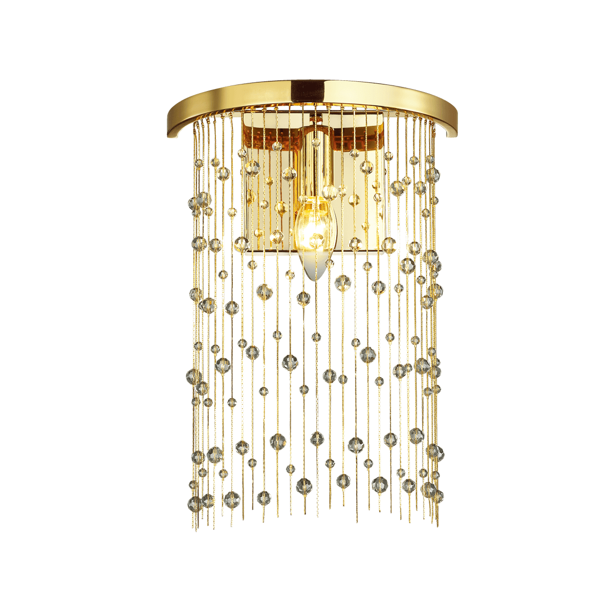 Odeon Light 4844/1W HALL ODL21 341 золото/металл.цепочки /стекло Бра E14 1*40W RAINI — миниатюра 2