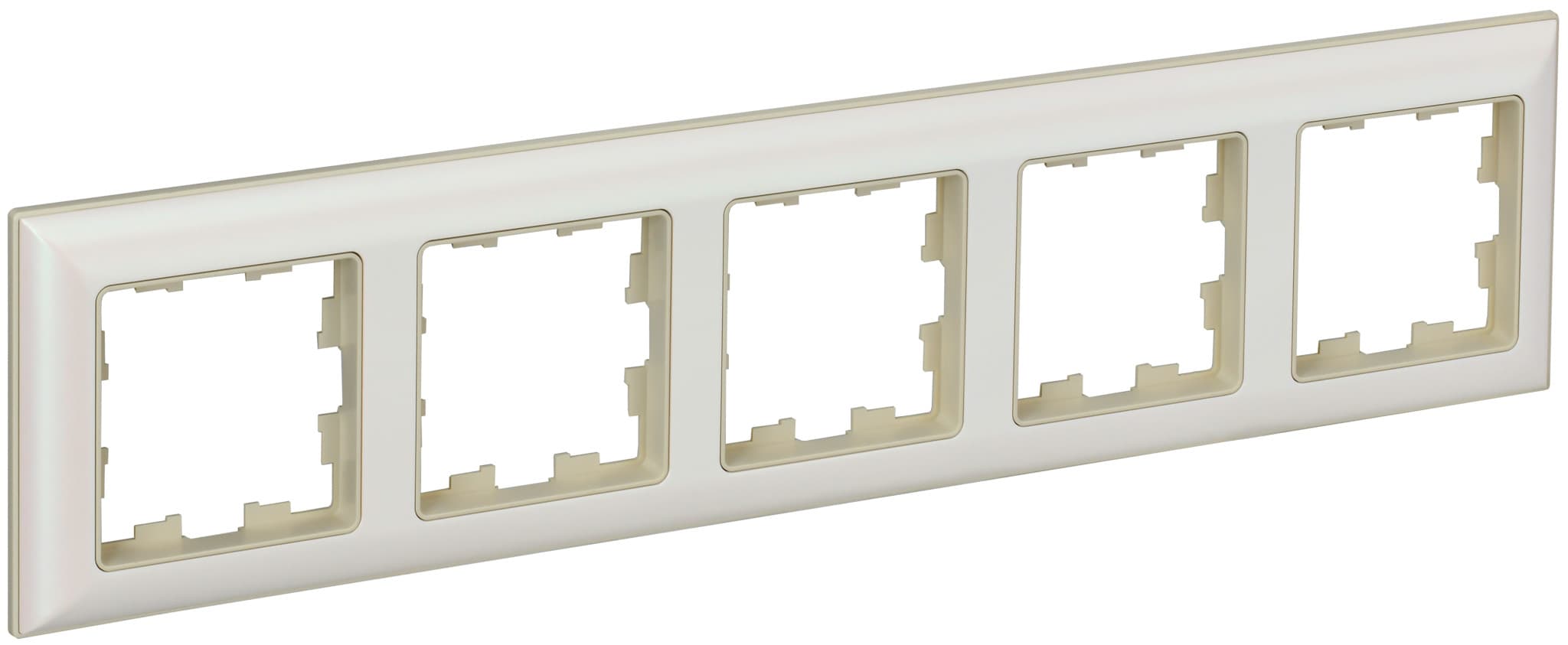 IEK BRITE DECOR Жемчуг/беж 3D-форма Рамка 5-мест. РУ-5-Бр