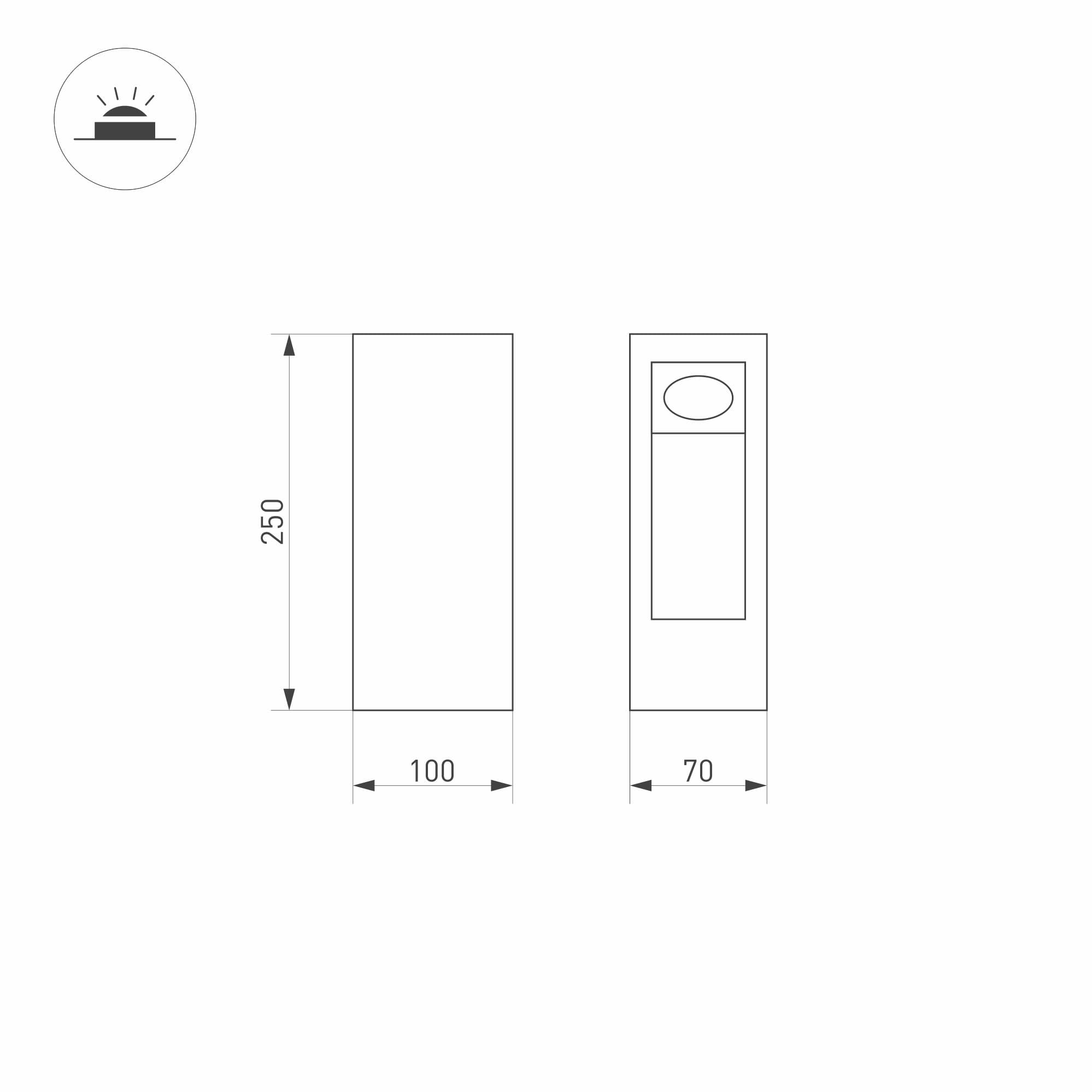 Arlight Светильник LGD-MARK-BOLL-H250-7W Warm3000 (GR, 60 deg, 230V) (IP54 Металл, 3 года) 029975 — миниатюра 2