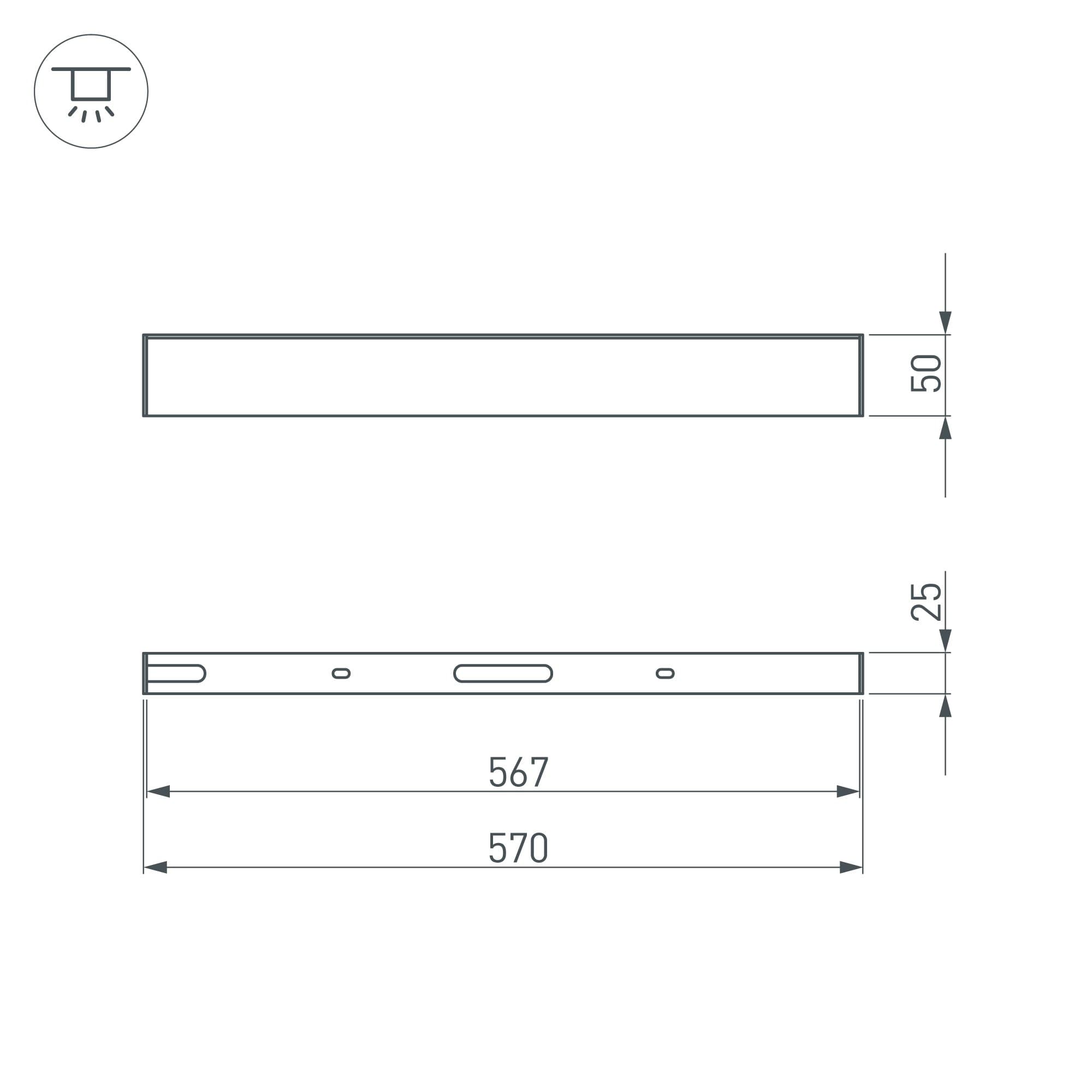 Arlight Потолочный короб для блока питания SL-BOX-440 (Алюминий) 033077 — миниатюра 2