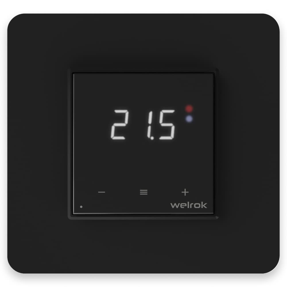 Welrok оz bk Терморегулятор, управление нагревом через Wi-Fi 16 А, 3000 ВА, 5…45 °С — миниатюра 1
