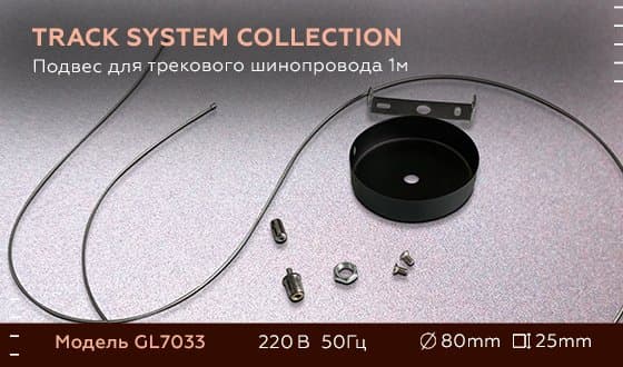 Ambrella Подвес для трекового шинопровода GL7033 BK черный 1 м — миниатюра 4