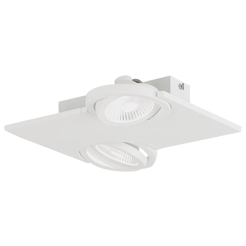 Eglo Спот LED BREA, 2х5W(LED), L280, B290, сталь, алюминий, белый/сатиновое стекло 39134