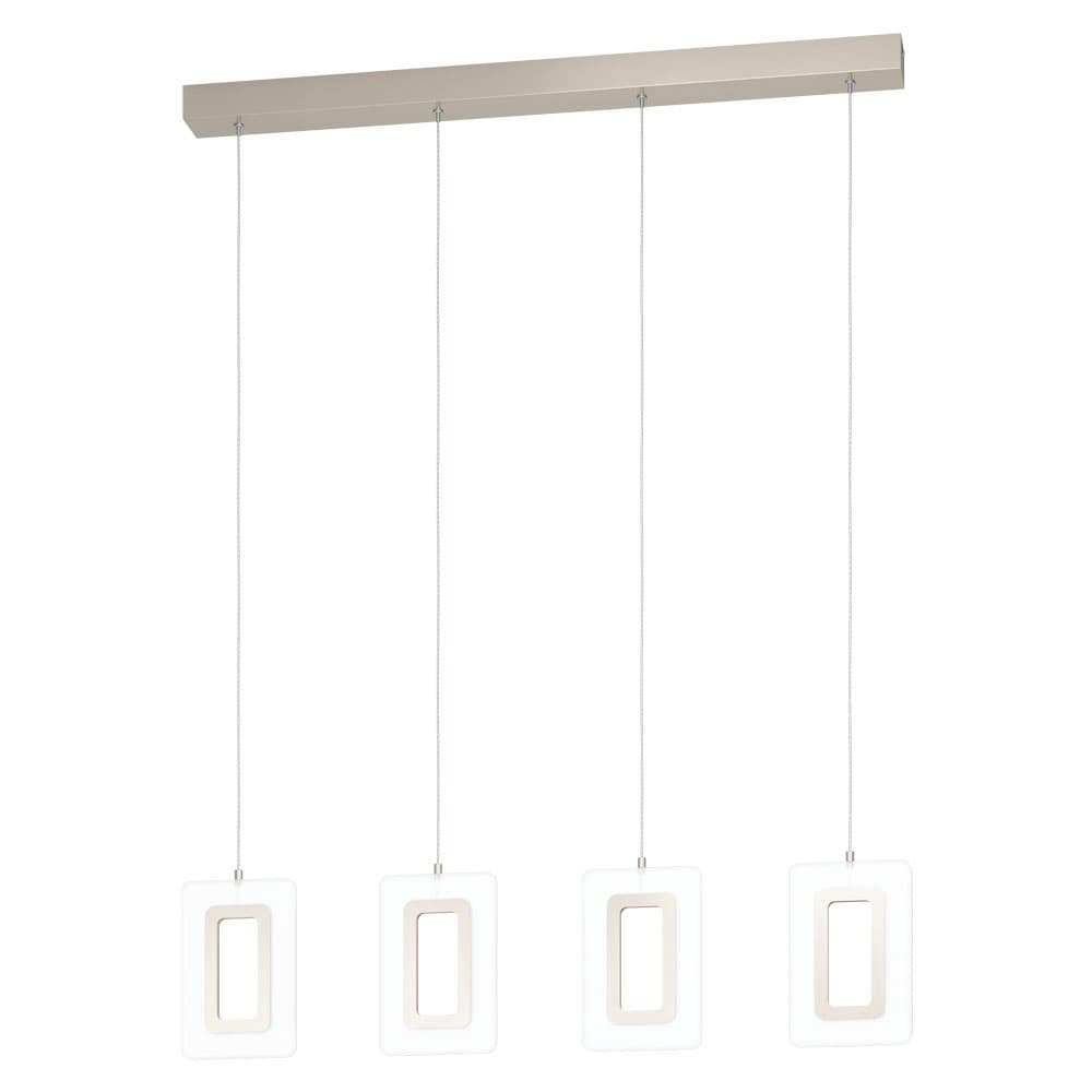 Eglo 99107 Светод. подвес ENALURI, 4х5,4W (LED), L880, B60, H1100, 4х630lm, сталь, никель матовый/пластик