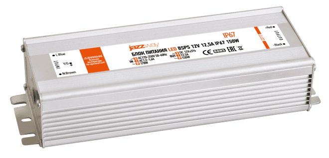 Jazzway Драйвер BSPS 12V12,5A=150W влагозащищенный IP67 .3329297A