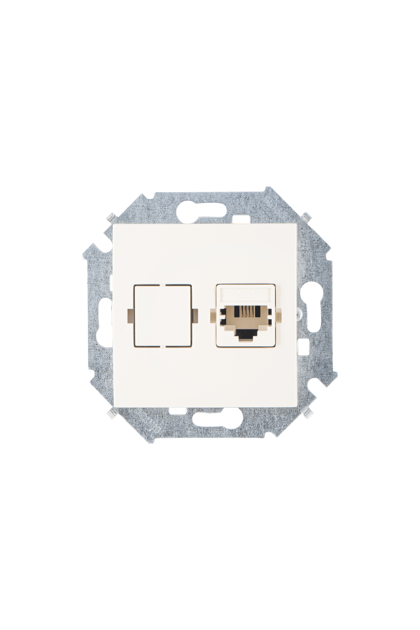 Simon 15 Бежевая Розетка ТЛФ 1-ая RJ11, винт.зажим 1591480-031 — миниатюра 2