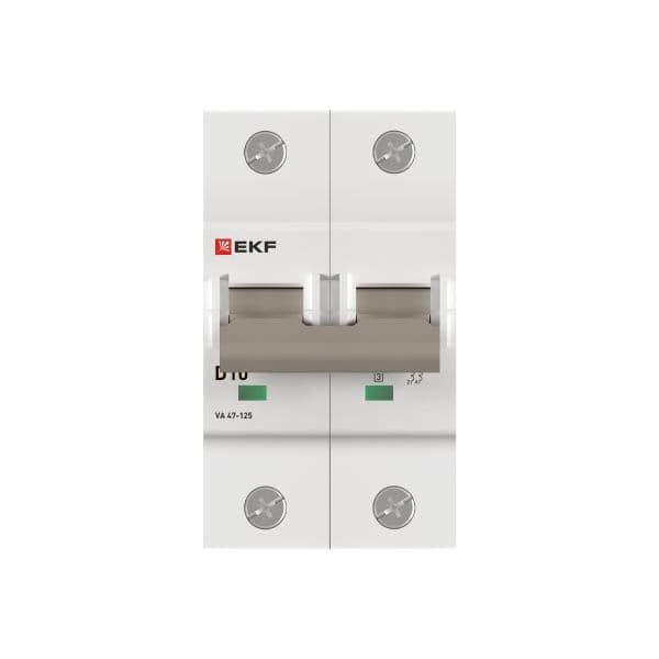 EKF Автоматический выключатель ВА 47-125 2P 10А (D) 15кА PROXIMA — миниатюра 6