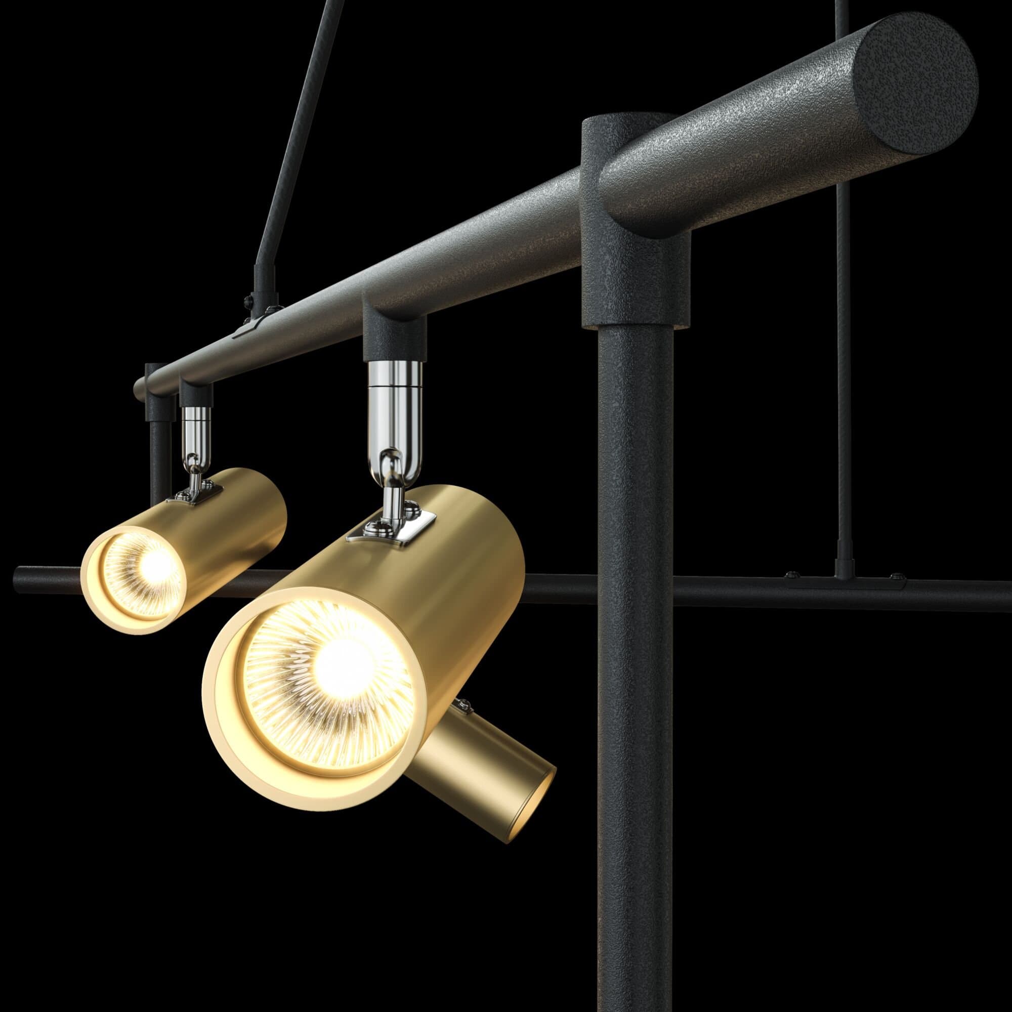 Maytoni Technical Черный с Золотом Светильник подвесной MOD128PL-06GB — миниатюра 7