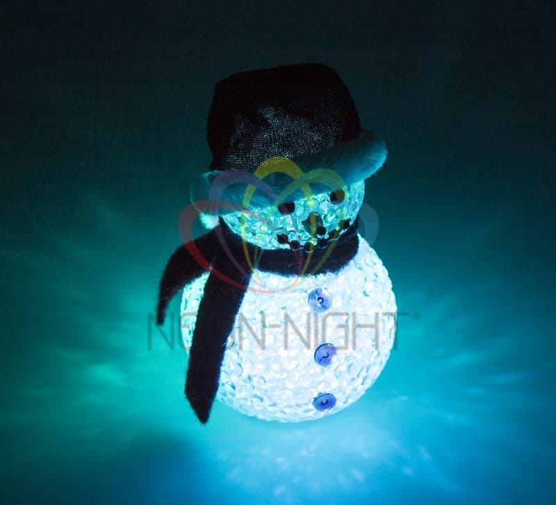 NEON-NIGHT Фигура светодиодная "Снеговик" 10см, RGB 513-019 — миниатюра 4