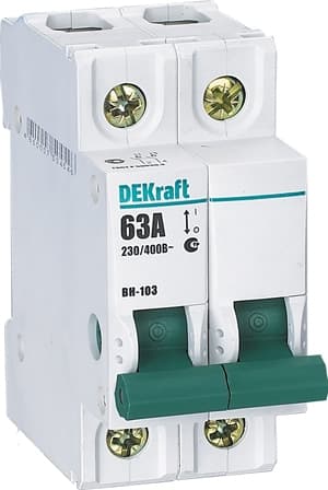DEKraft Выключатель-разъединитель 2Р 63А ВН-103 17057DEK — миниатюра 4