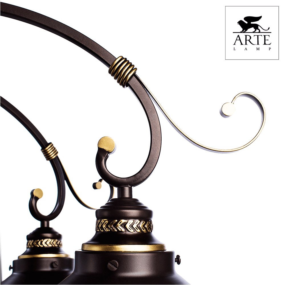 Arte Lamp Grazioso Коричневая/Прозрачная Люстра 8x60W 8xE27 A4577PL-8CK — миниатюра 3
