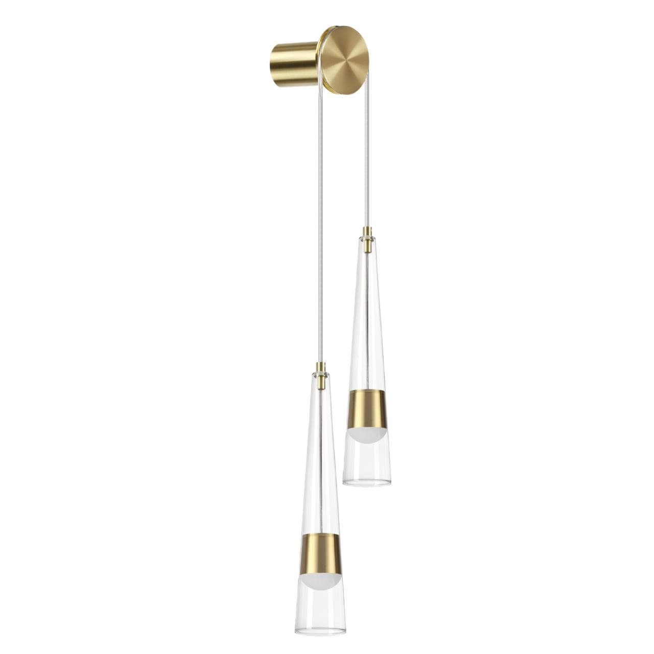 Odeon Light 5043/24WL L-VISION ODL24 301 глянц.золото/прозрачный/металл/стекло Бра LED 24W 3000K 2536Лм LUMP