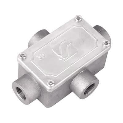 DKC Коробка ответвительная алюминиевая, 4 ввода, М20х1,5 ,IP55, 118х83х42мм