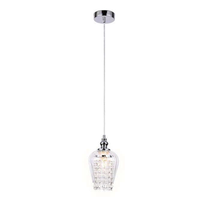 Ambrella Подвесной светильник со сменной лампой TR3608 CH/CL хром/прозрачный E27 max 40W D140*1000 — миниатюра 1