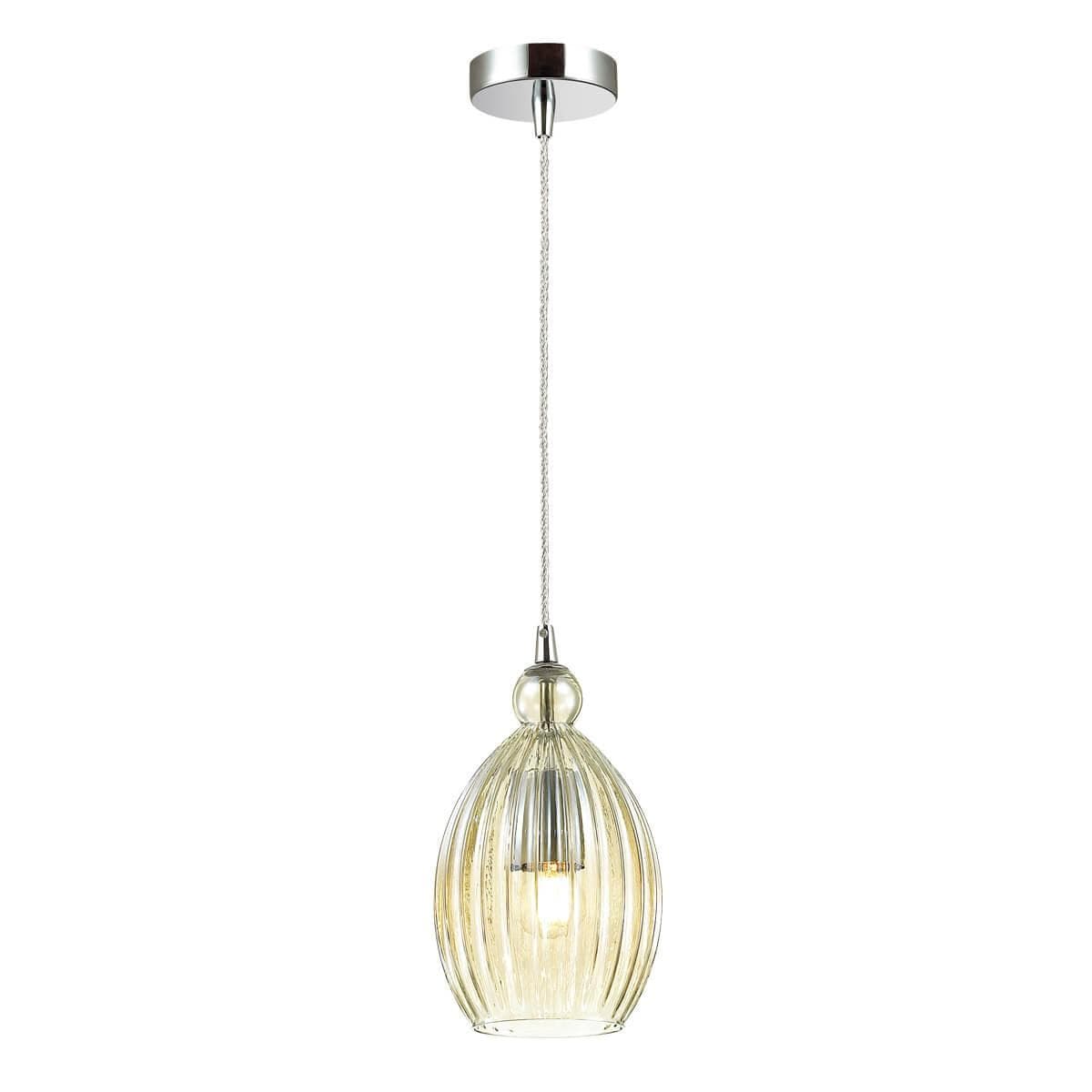 Odeon Light 4711/1 ODL20 369 св.коричневый/хром Подвес E27 60W 220V STORZO — миниатюра 1