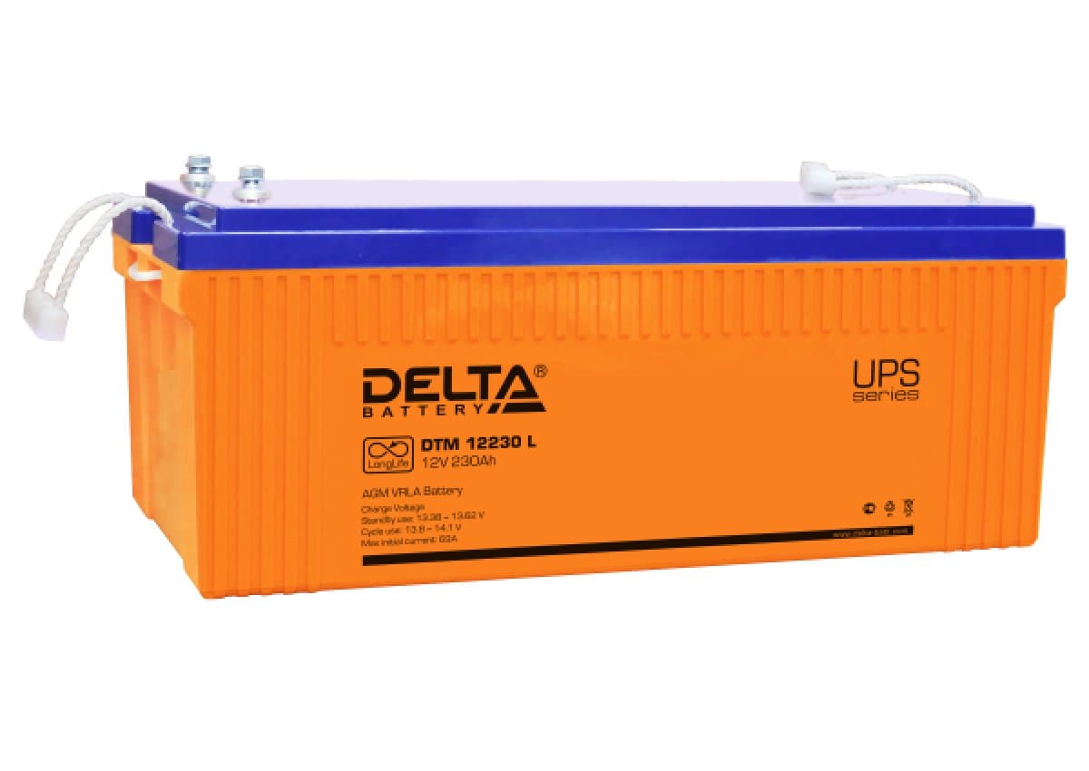 Delta Аккумуляторная батарея DTM 12230 L 12В/230Ач