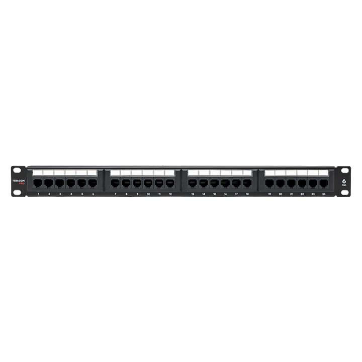 EKF TeraLINK PRO Патч-панель TeraLINK PRO 19'' Cat.6 1U неэкранированная UTP 24 порта RJ-45 Dual IDC — миниатюра 2