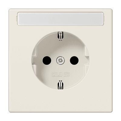 JUNG Штепсельная розетка SCHUKO 16A, 250V~ с полем для надписи слоновая кость LS1520NA