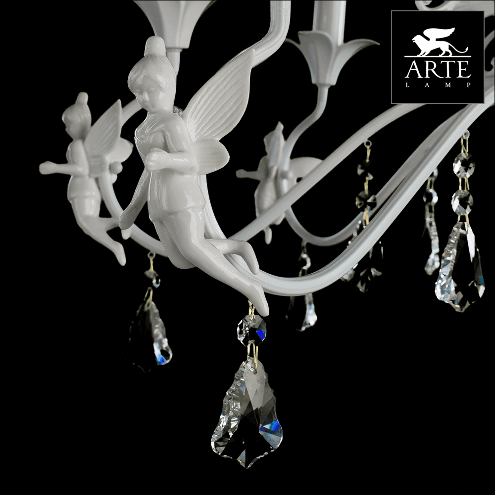 Arte Lamp Angelina Белая Люстра 40W E14 A5349LM-8WH — миниатюра 4