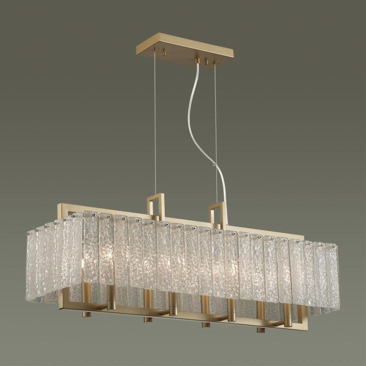 Odeon Light 4976/8 HALL ODL22 377 матов.золотой/стекло Люстра G9 8*40W EDERA — миниатюра 4