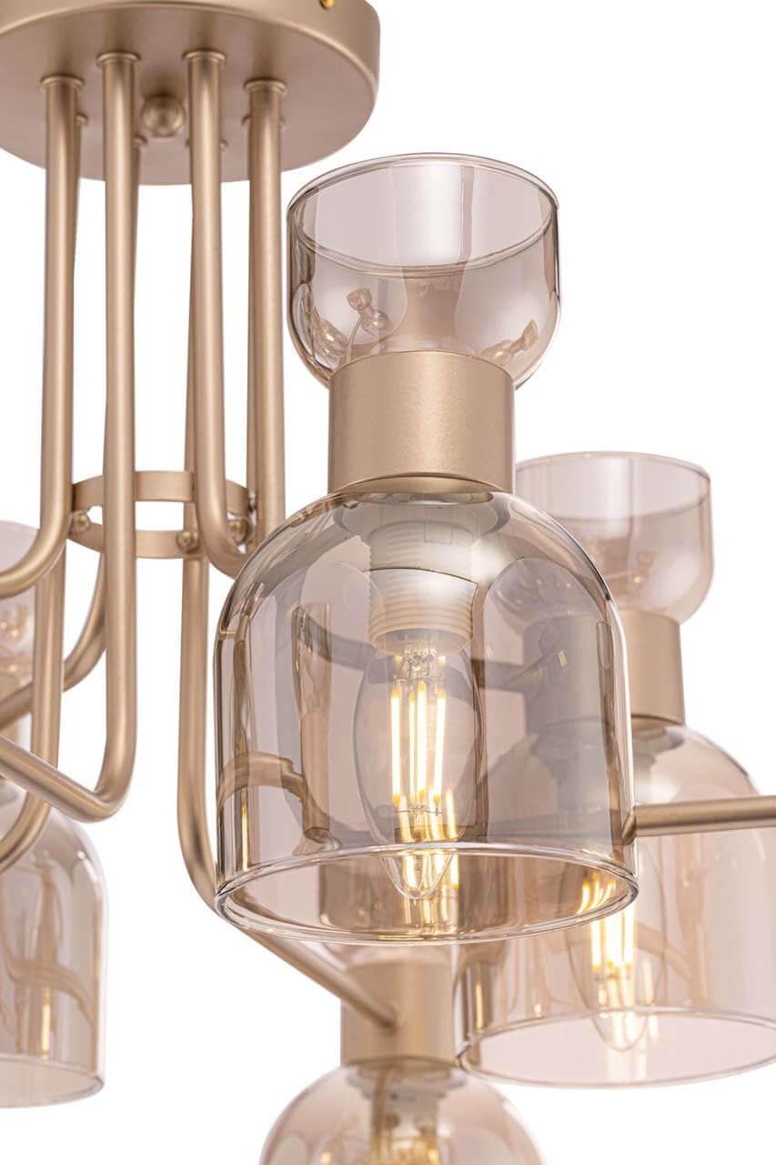 Freya Modern Isla Матовое Золото Люстра FR5094PL-08G — миниатюра 9