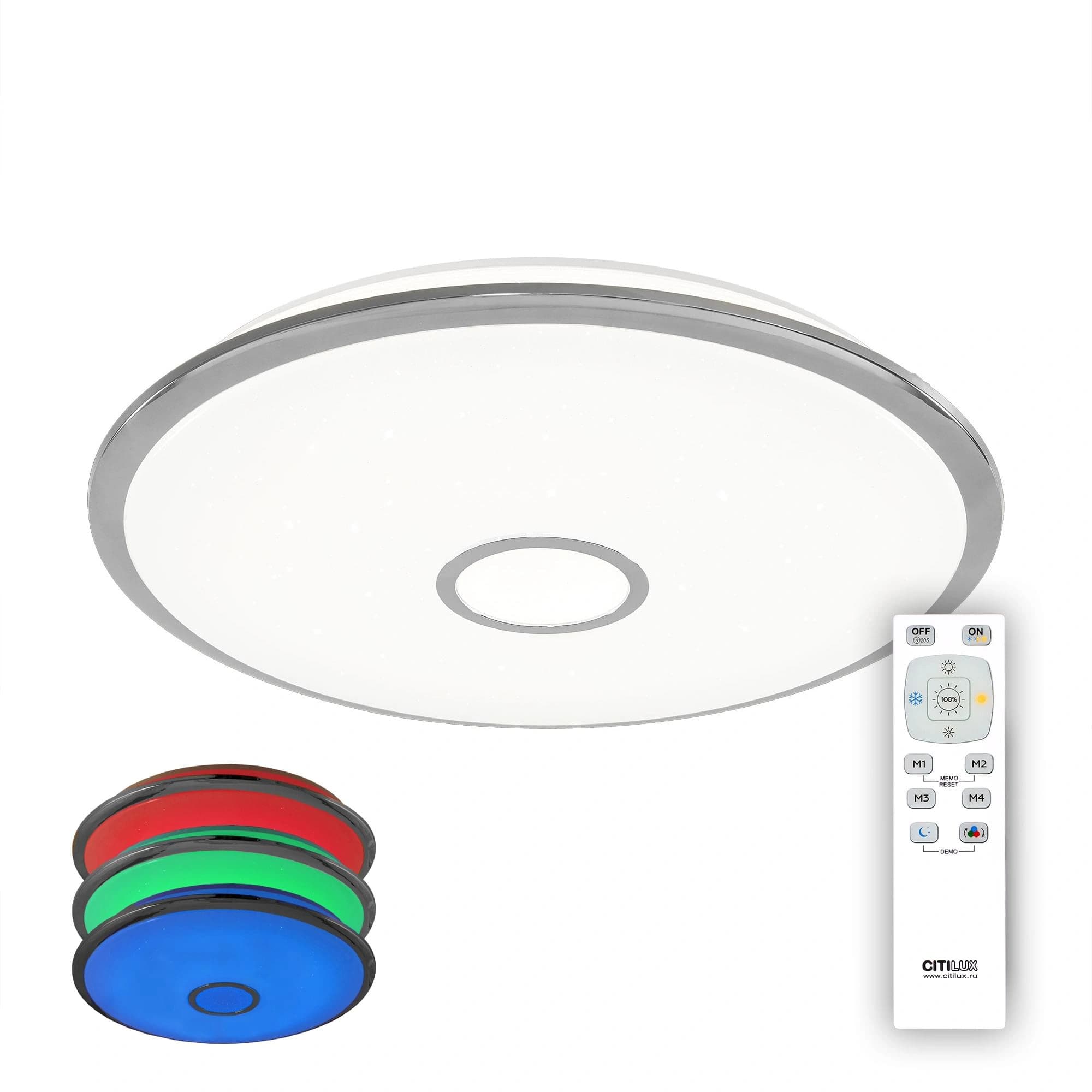 Citilux CL703100RGB Старлайт Хром LED Светильник с пультом — миниатюра 1