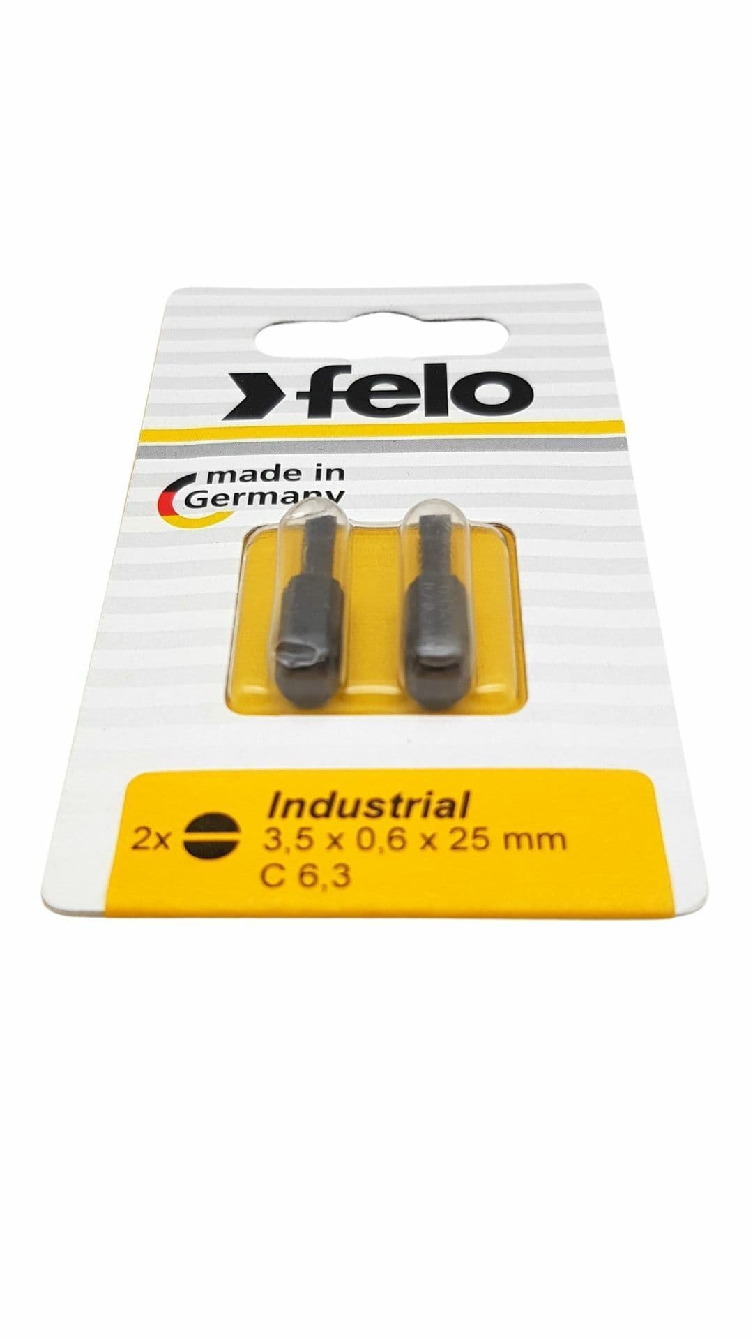 Felo Бита Плоская шлицевая 3,5X0,6X25, серия Industrial, 2шт в блистере 02031036 — миниатюра 2
