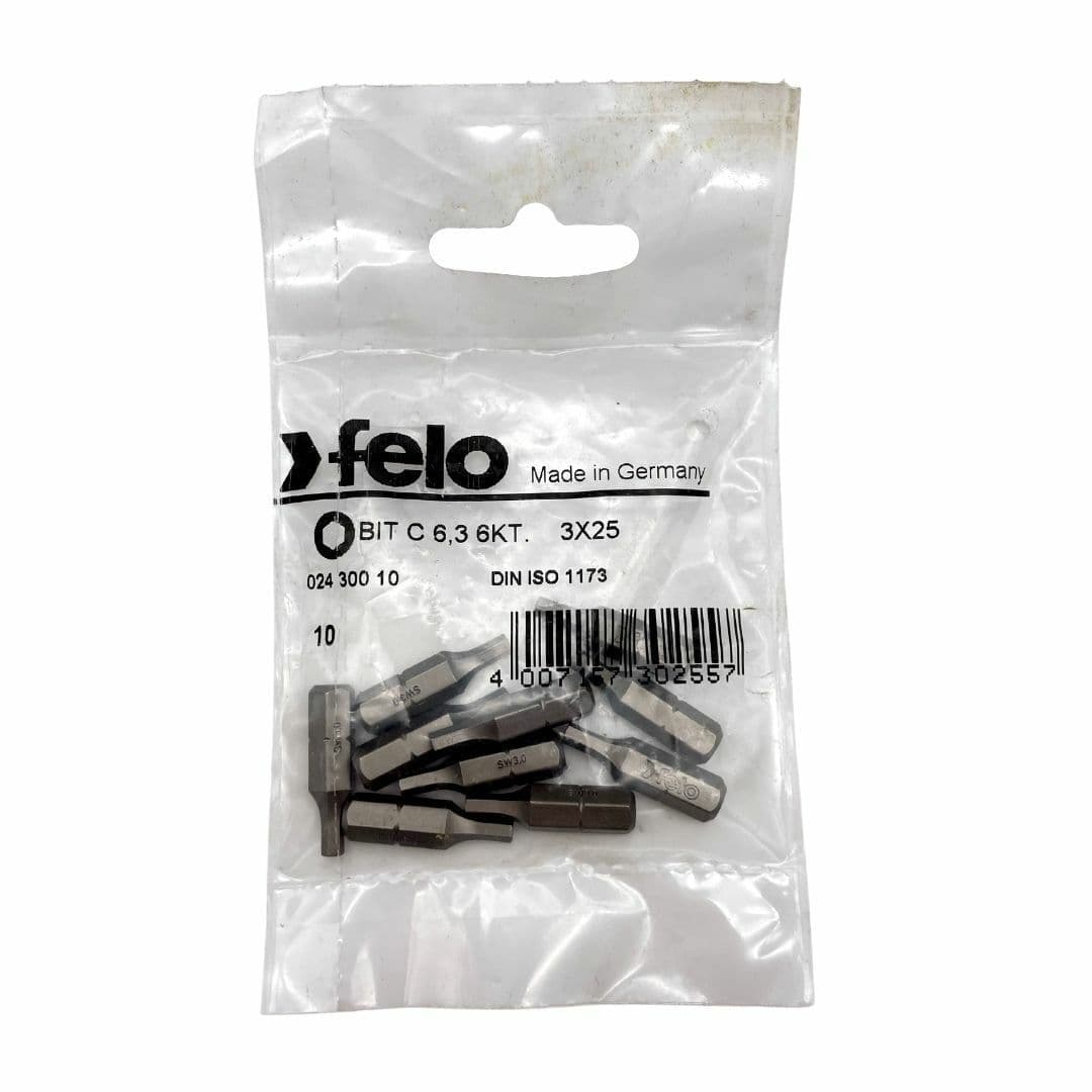 Felo Бита шестигранная серия Industrial HEX 3,0X25, 10 шт 02430010 — миниатюра 2