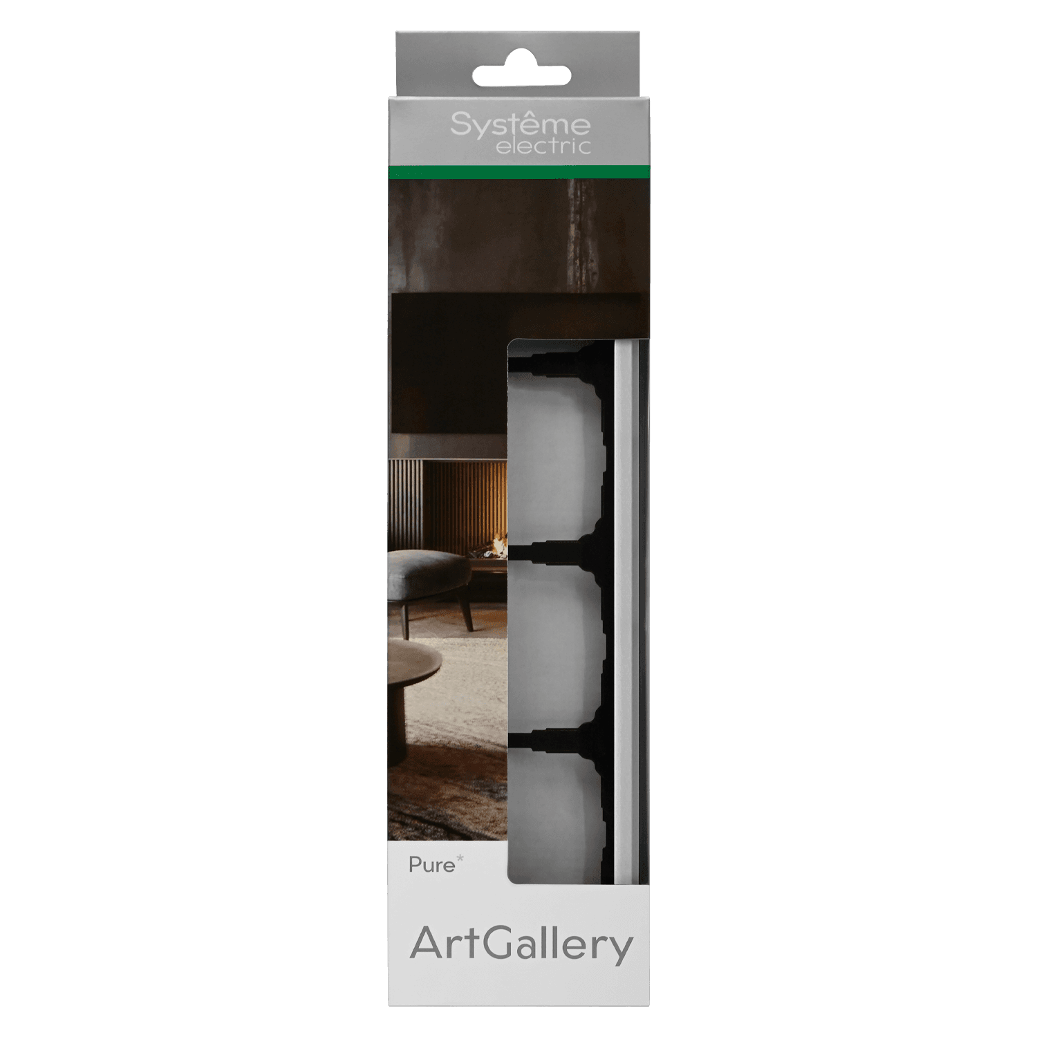 Systeme Electric ArtGallery Pure Органическое стекло Алюминий Рамка 4-ая — миниатюра 5