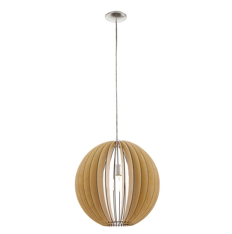 Eglo 94765 Подвес COSSANO, 1х60W (Е27), Ø500, сталь/ дерево, кленовый