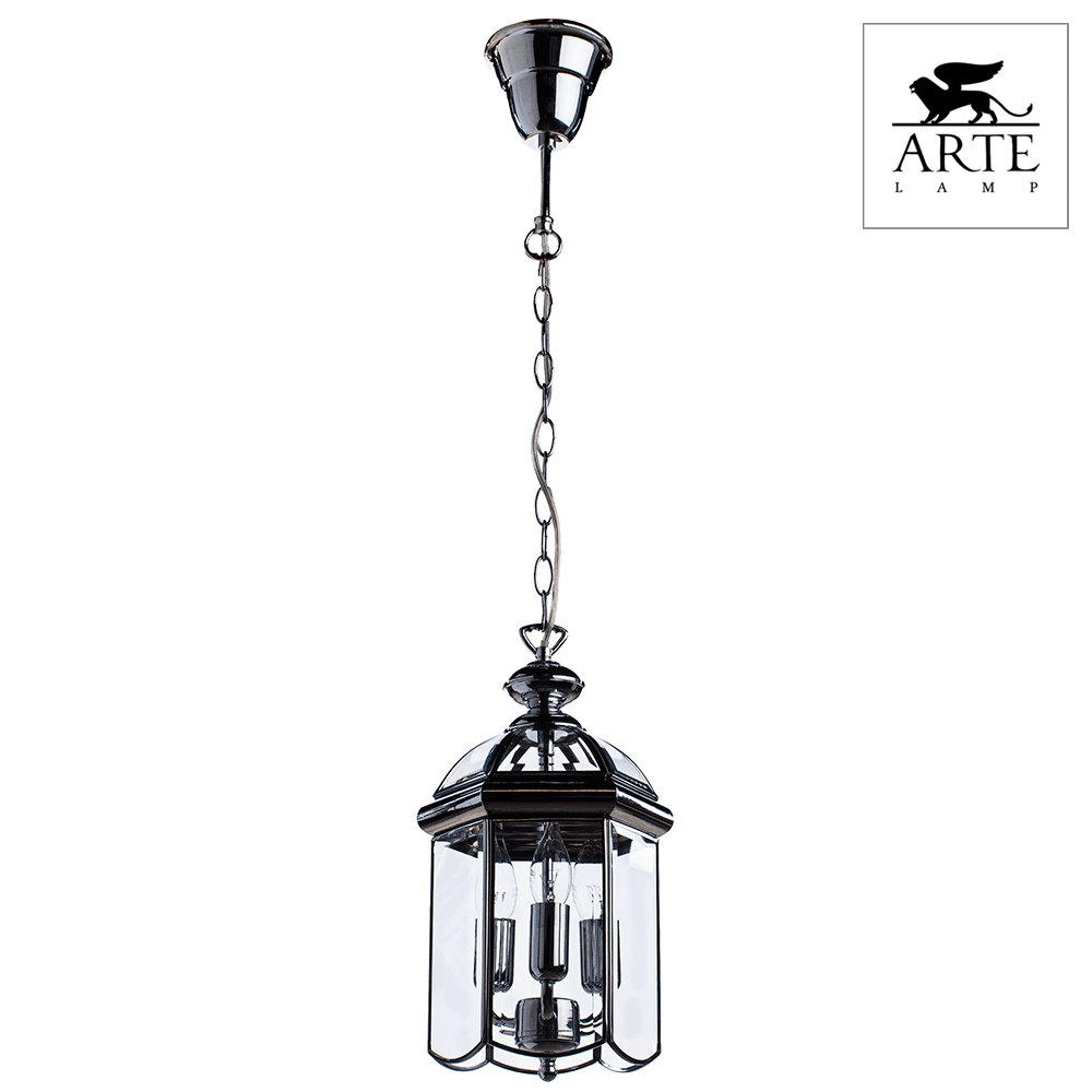 Arte Lamp Rimini Хром/Прозрачный Светильник подвесной 60W E14 A6505SP-3CC — миниатюра 4