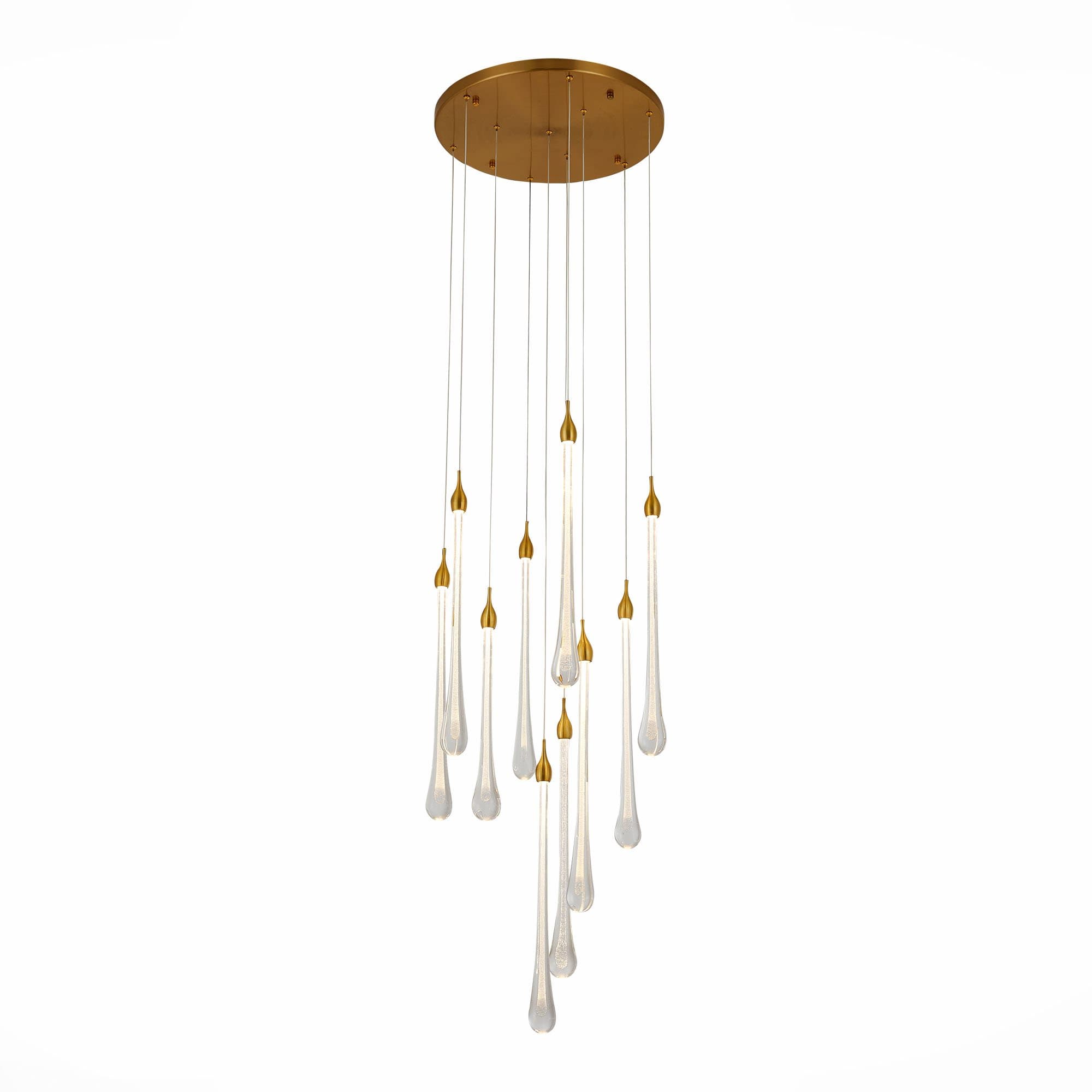 ST LUCE  SL6103.203.09 Светильник подвесной Золотистый/Прозрачный LED 9*3W 4000K