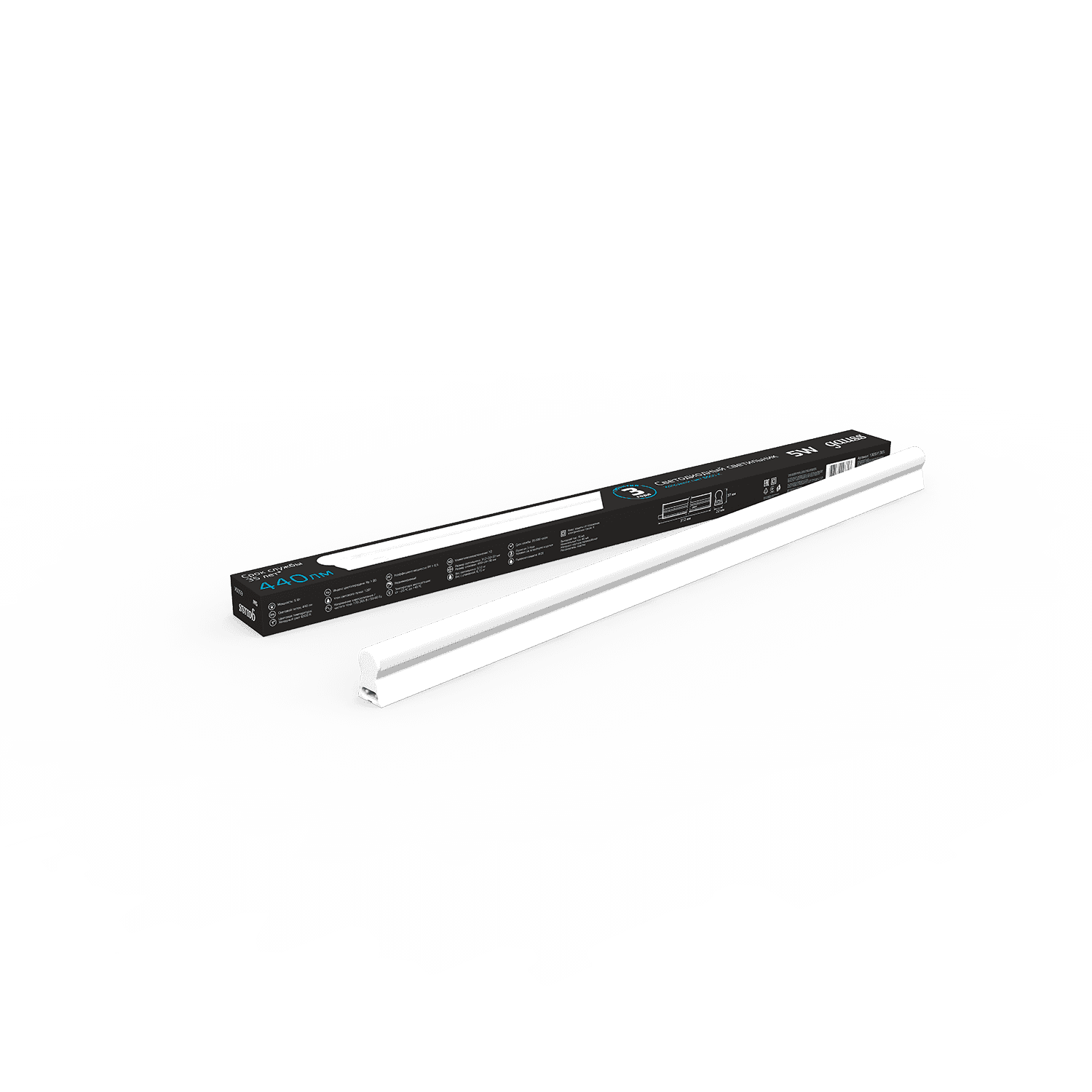 Gauss Светильник TL линейный 5W 440lm 6500K IP20 312х22х37 (к.п. 1м, Коннект2шт, креп 1шт) LED 5 130511305 — миниатюра 6
