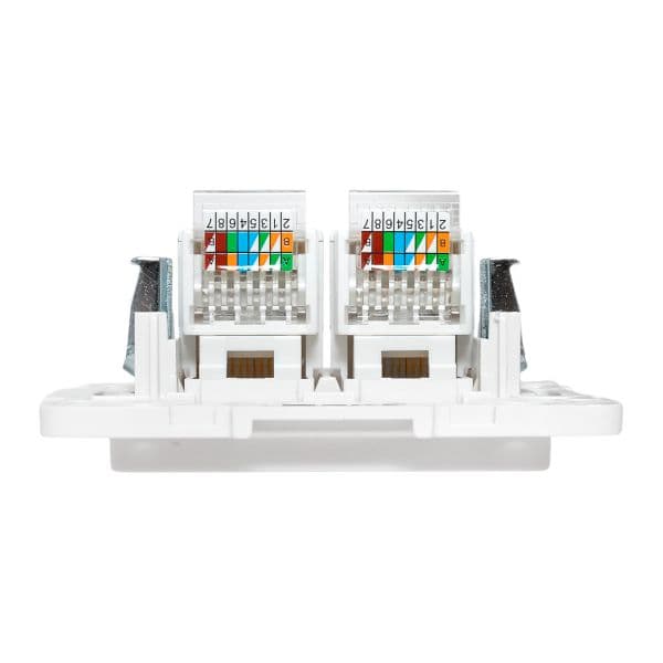 EKF Стокгольм Механизм розетки RJ-45 2-местной белый — миниатюра 6