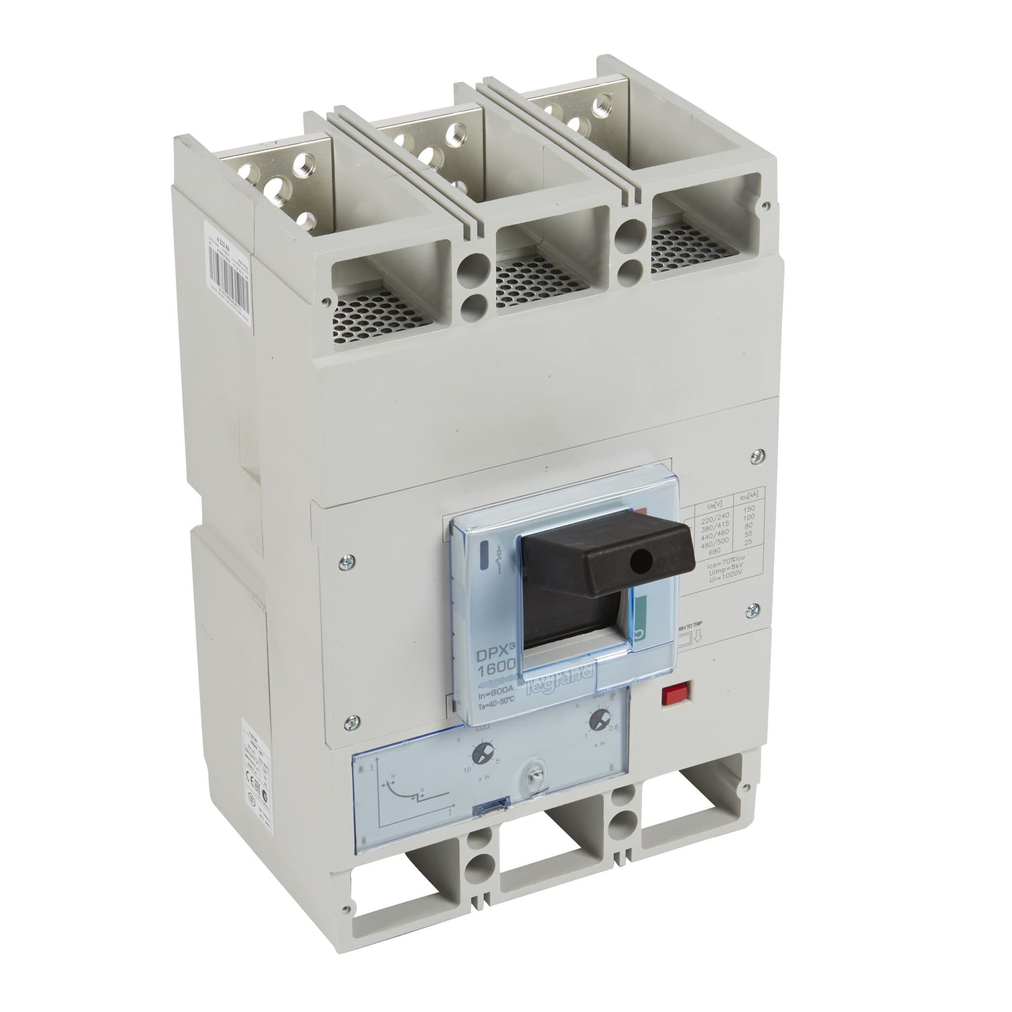 Legrand DPX3 1600 Автоматический выключатель 3P 1250А 100kA/термомагн.расц. 422290 — миниатюра 1