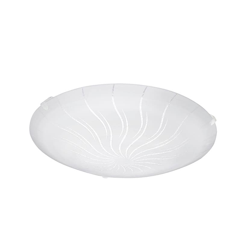 Eglo Светильник LED настенно-потолочный MARGITTA 1, 11W(LED), Ø245, сталь, белый/стекло, гранилли белый, прозрач. 96089