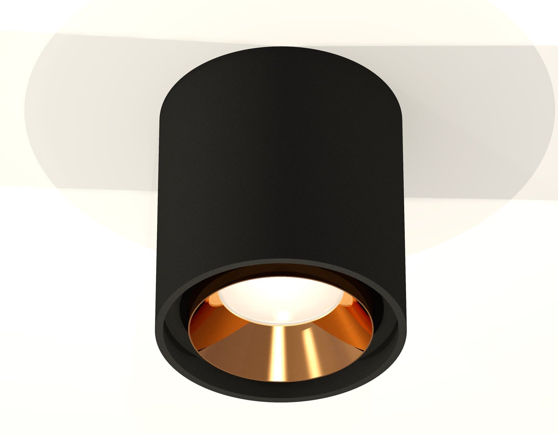 Ambrella Комплект накладного светильника XS7723004 SBK/PYG черный песок/золото желтое полированное MR16 GU5.3 (C7723, N7034) — миниатюра 2
