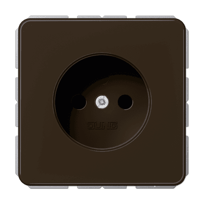JUNG Розетка 10A 250V / 16A 250V~  2-х полюсная, без заземления, коричневый CD511NBR