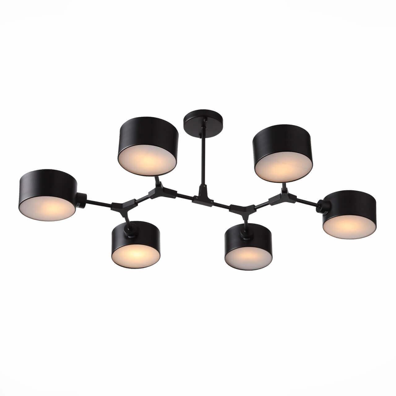 Evoluce SLE183402-06 Светильник потолочный Черный/Черный E14 6*60W — миниатюра 1