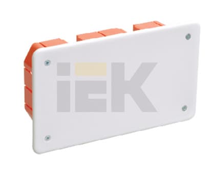 IEK Коробка КМ41006 распаячная для твердых стен 172x96x45 (с саморезами, с крышкой) — миниатюра 2