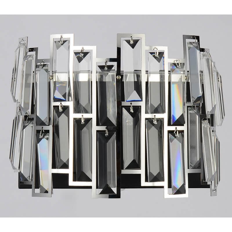 Ambrella Настенный светильник с хрусталем TR5056 CH/BK хром/черный E14/2 max 40W 250*200*140 — миниатюра 2