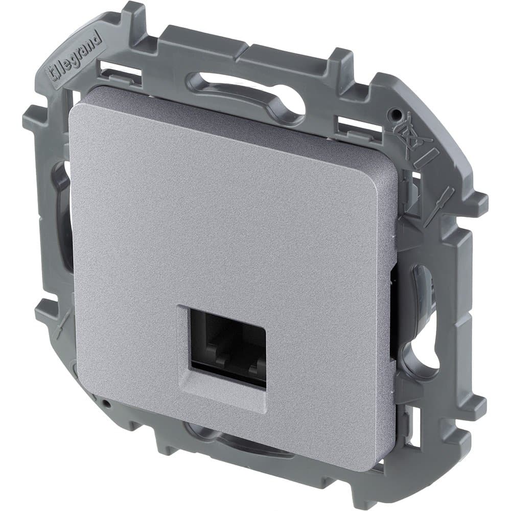 Legrand INSPIRIA Алюминий Телефонная розетка RJ11 673822 — миниатюра 2