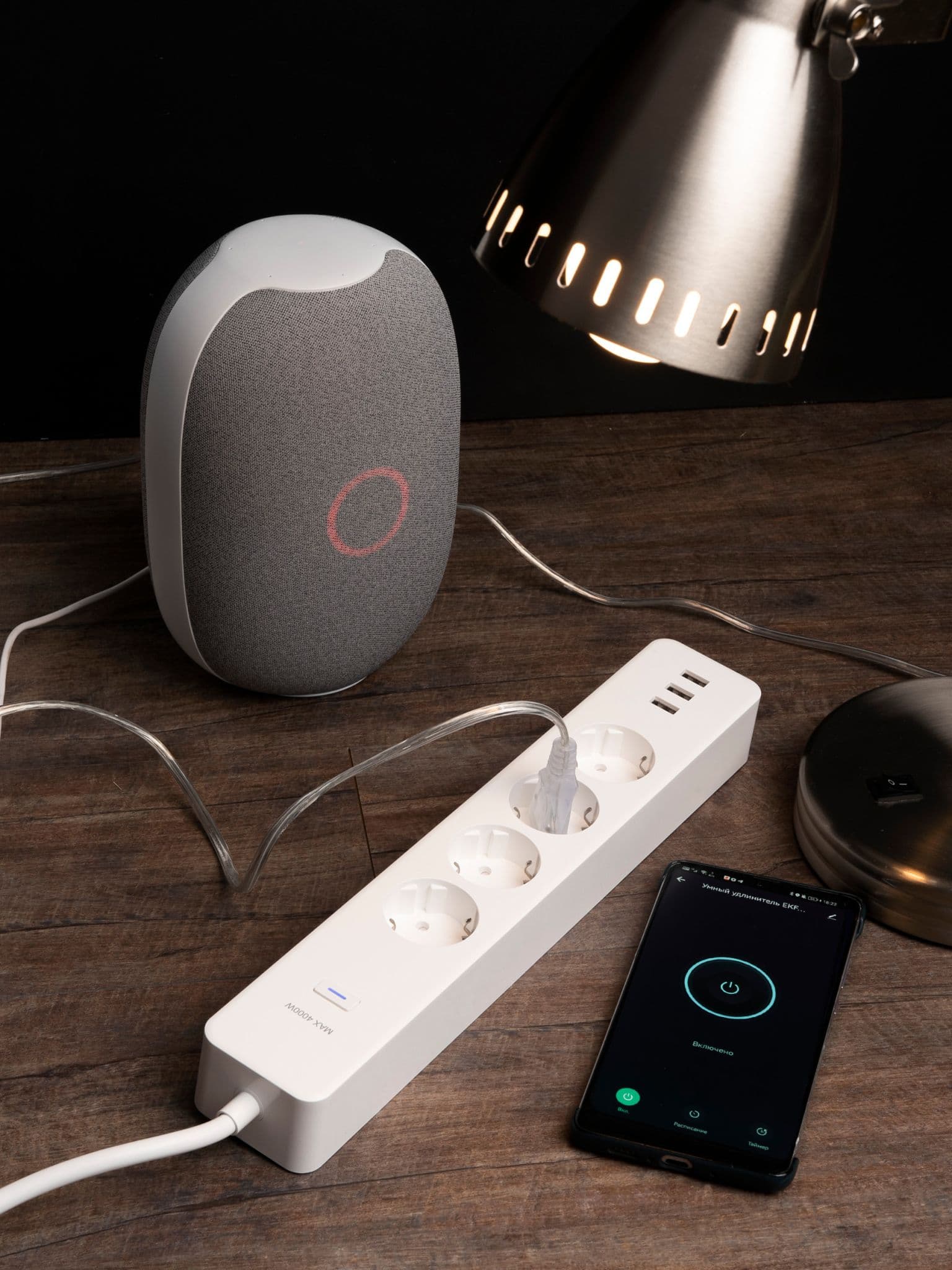 EKF PROxima Умный удлинитель Connect Wi-Fi c USB — миниатюра 6